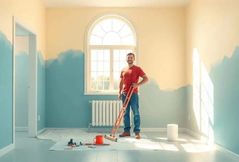 Intérieur rénové après travaux de peinture à Brignoles